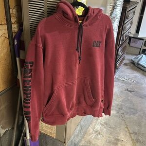 Cat maroon hoodie! Great condition has very light wear from working.